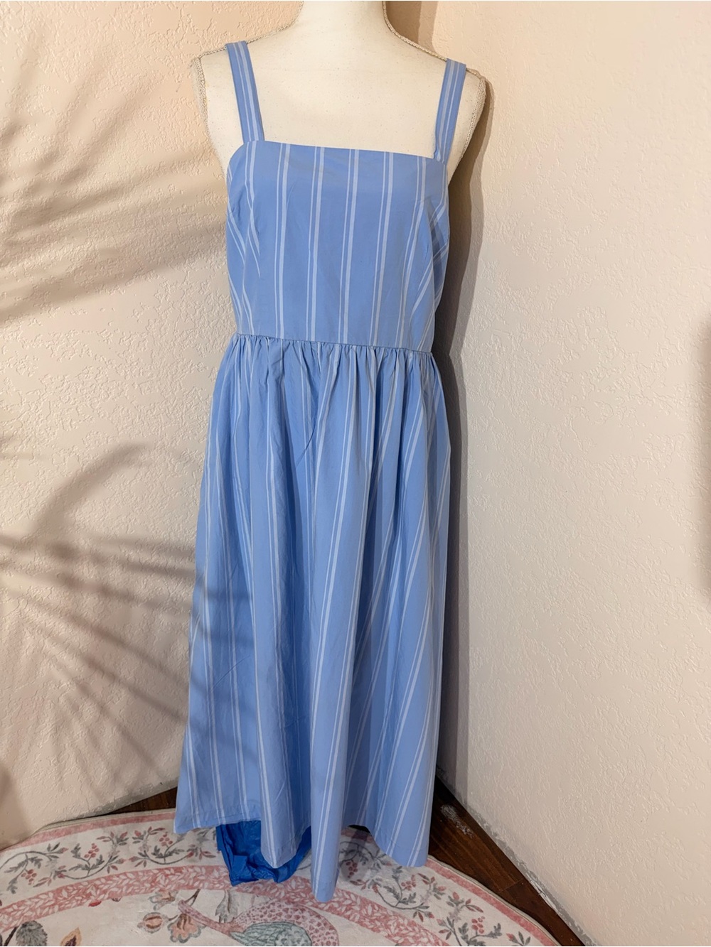 a new day Blue and White Striped Maxi Sundress